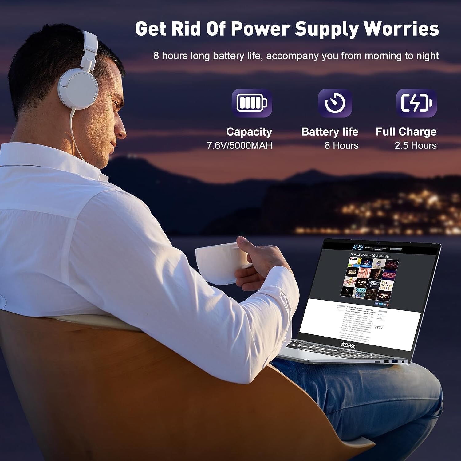 ACEMAGIC Laptop Computer, Quad-Core Intel N95 Processor 16GB DDR4 512GB SSD