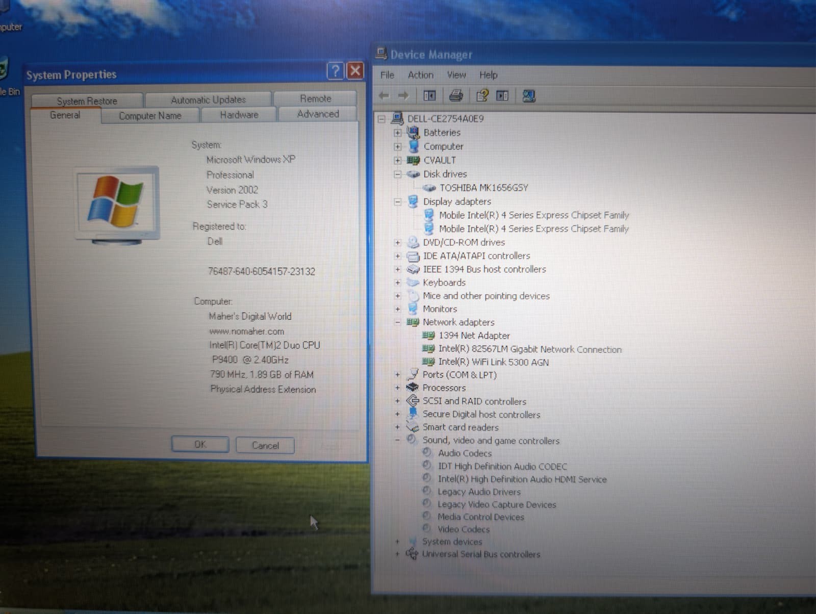 Dell Latitude E4300 | C2D 2GB RAM 160GB HDD | Win XP Pro 32-Bit | DVD+RW