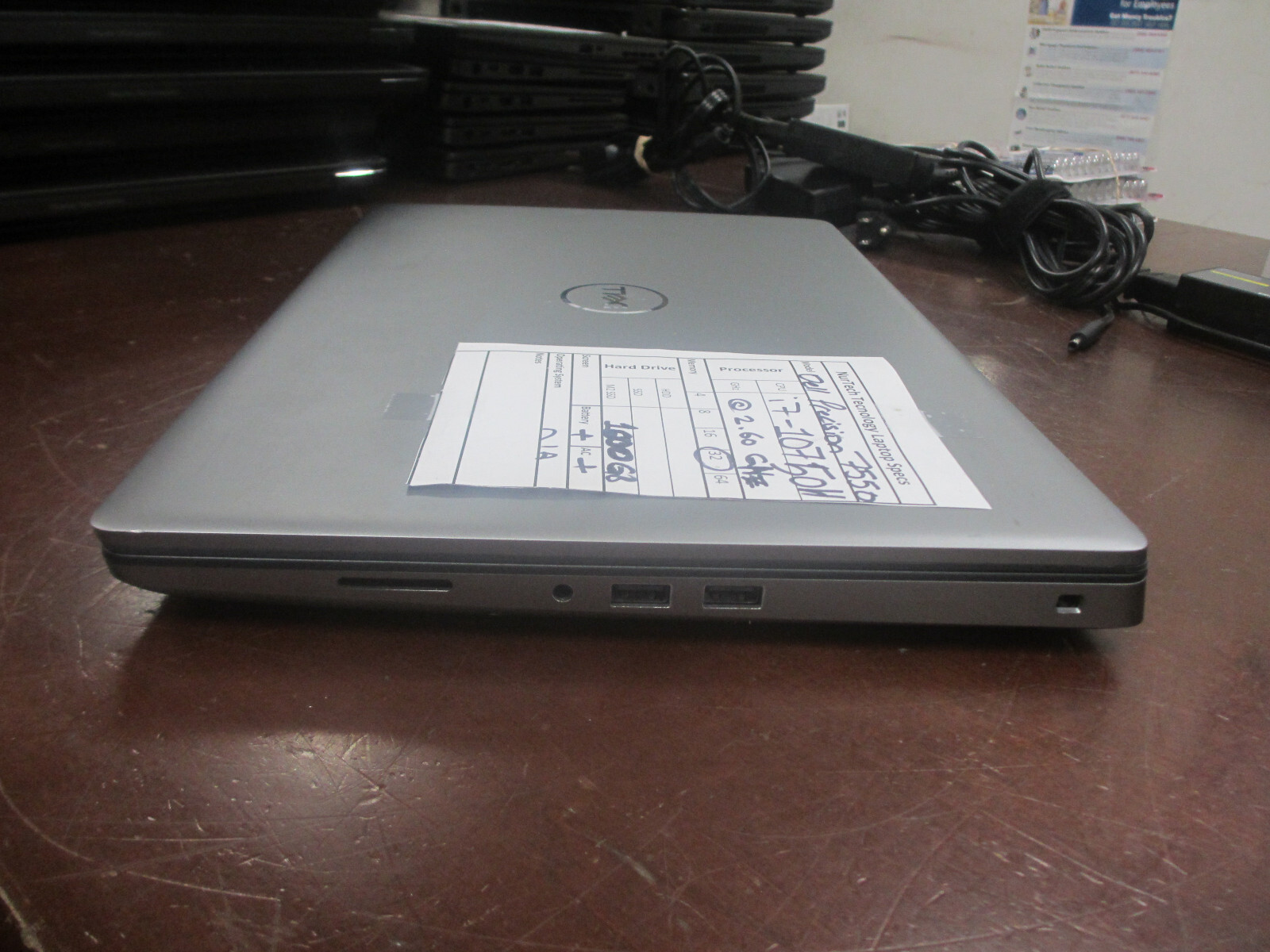 DELL PRECISION 7550 I7-10750H 2.60GHz 32GB 1TB M2 SSD Laptop w/ AC [NO OS]
