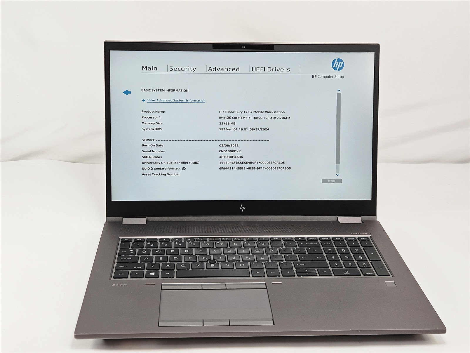 HP 17.3″ ZBook Fury 17 G7 Intel Core i7-10850H 32GB 512GB SSD RTX 4000