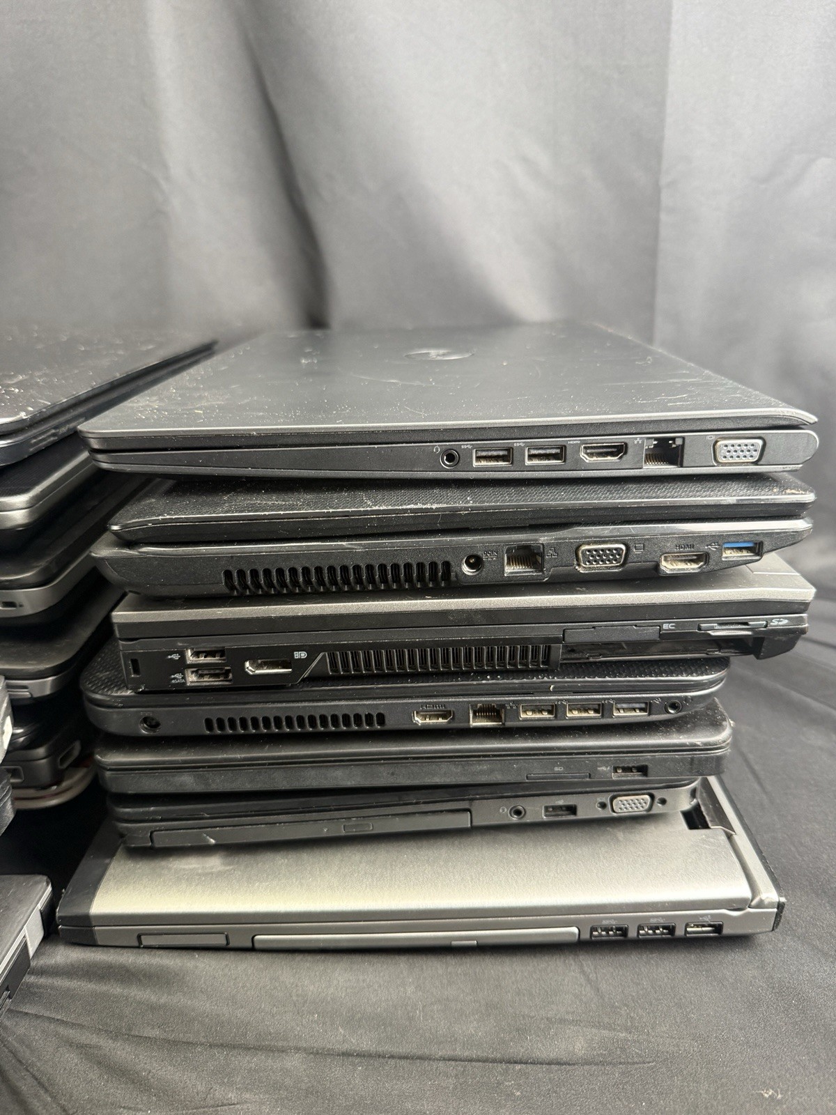 Lot of 48 Laptops Dell HP Lenovo ASUS i3 i5 i7 Tested to BIOS Parts/Repair