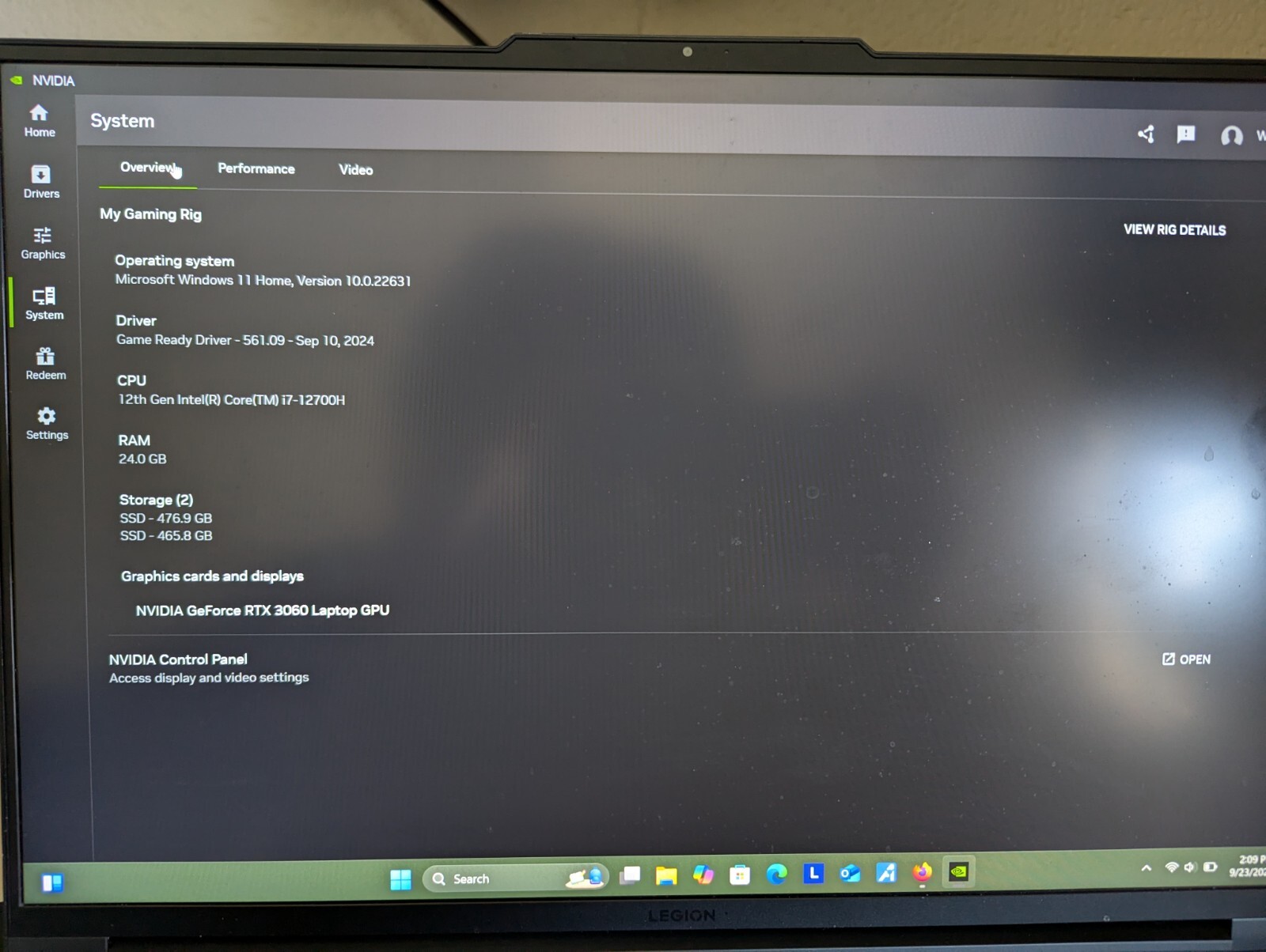 Lenovo Legion Slim 7i 16″ (512GB SSD, Intel Core i7 12th Gen., 2.30 GHz,…