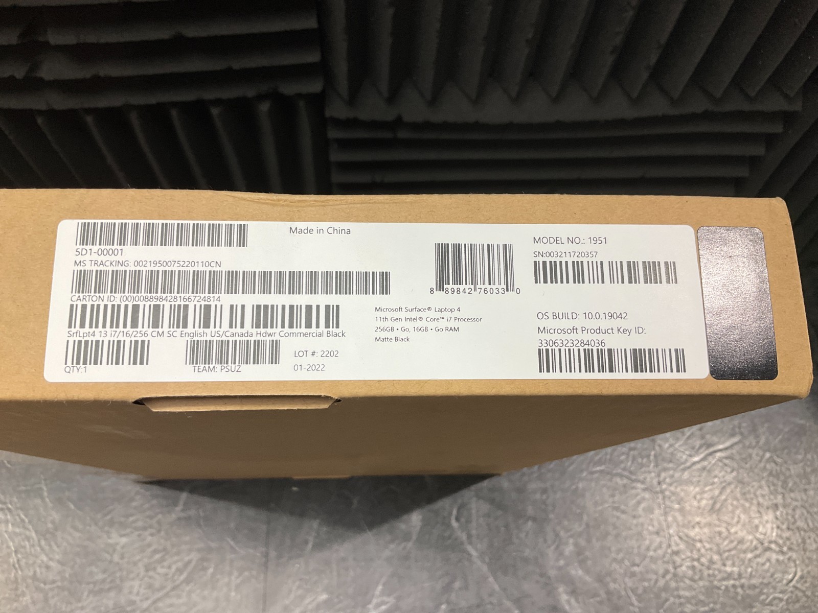 Microsoft Surface Laptop 4 i7-1185G7 16GB 256GB BT5 WiFi6 13.5T W10P matte black