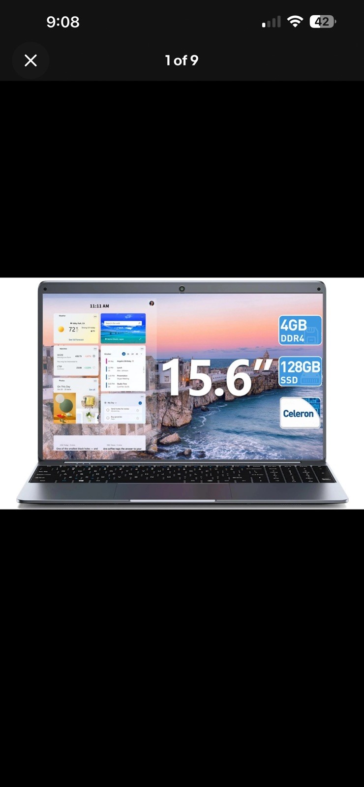 2026 Used 15.6″ Windows 11 Laptop, Intel Celeron 4GB RAM 128GB SSD, Business