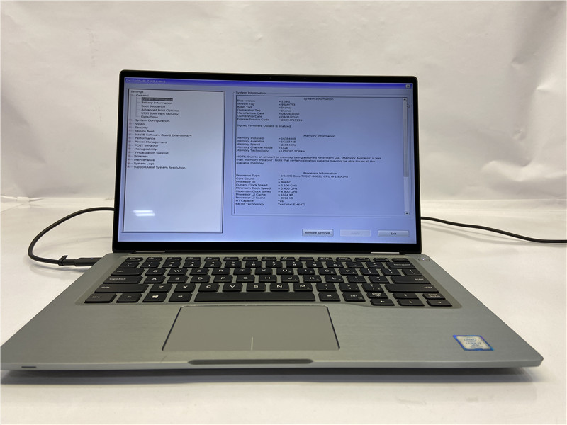 Dell Latitude 7400 2-in-1 i7-8665U 16GB 256GB SSD Win 10 COA No Battery No CMOS