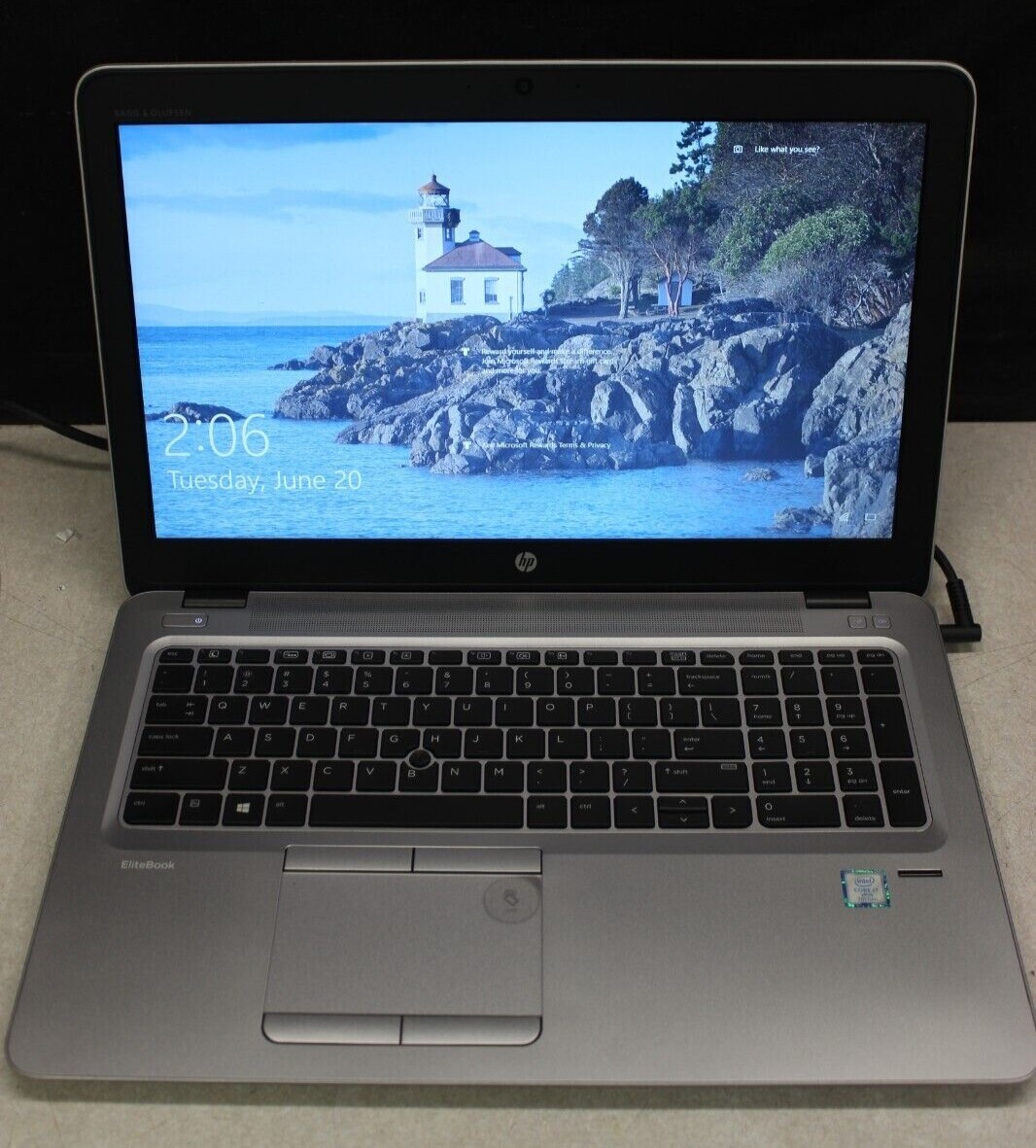 HP Elitebook 850 G4 I7-7600u 256SSD-16GB Win11Pro w/AC Adapter
