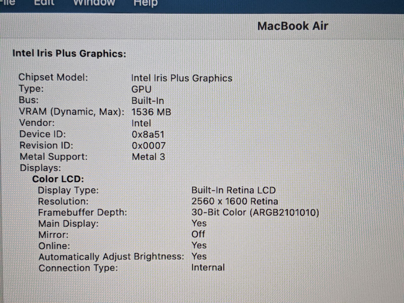 Apple MacBook Air 13″ A2179 (2020) i5-1030NG7 1.1GHz 8GB 512GB SSD MVH22LL/A +PA