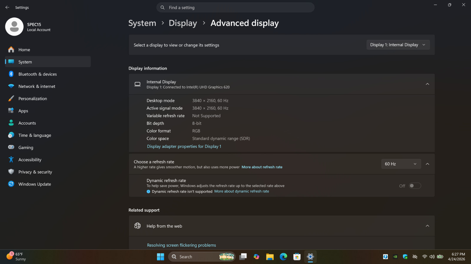 HP Spectre X360 15.6″ – 512GB SSD, i7 8th Gen. 16GB, 2-in-1 TOUCH + Charger, W11