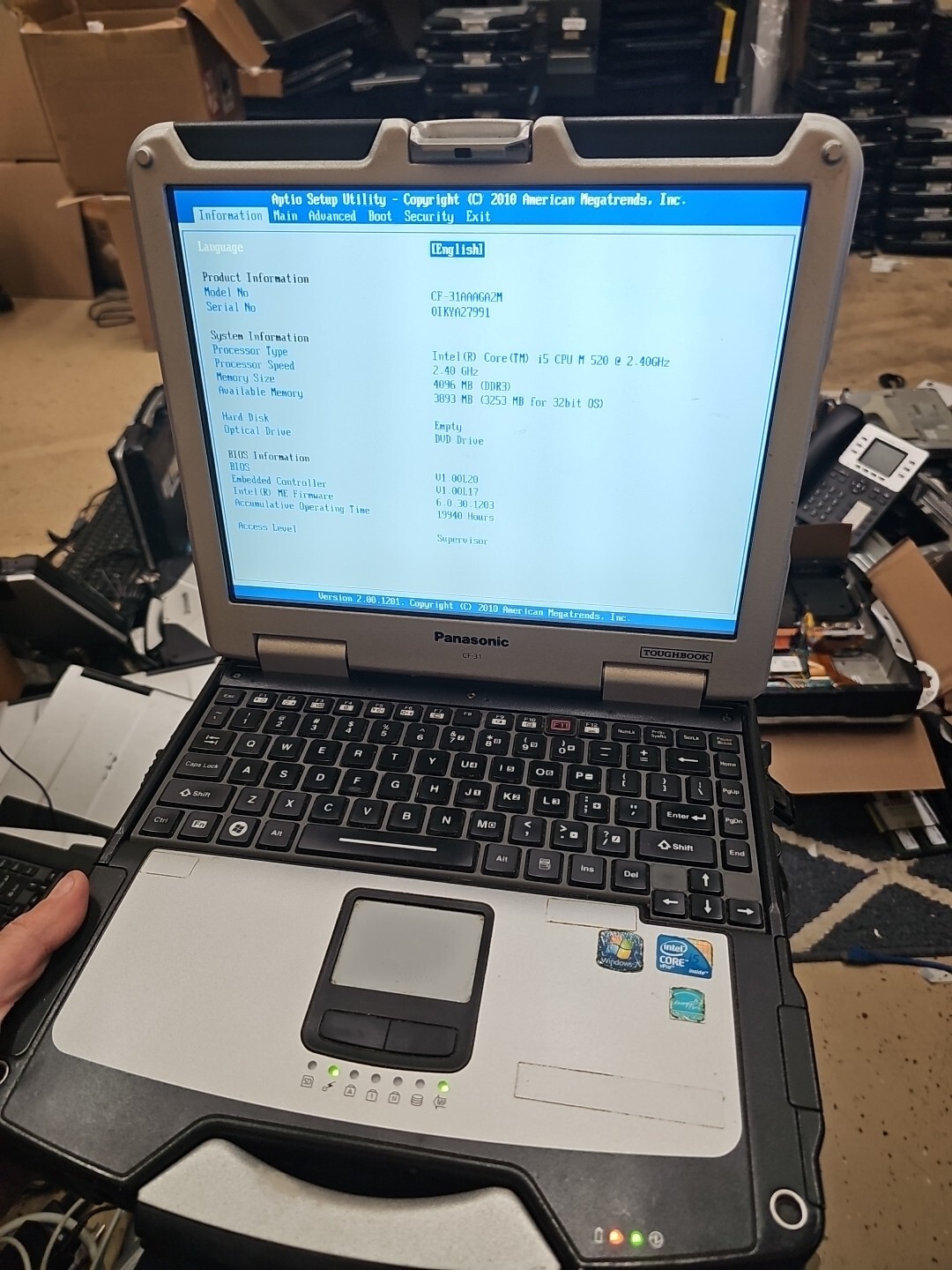 Panasonic Toughbook CF-31 MK-1 i5 520M @ 2.40GHz 8GB RAM DDR3 ( 19940HRS)