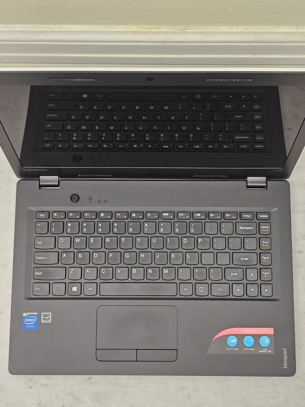 Lenovo IdeaPad 1005 Laptop – Intel – 2GB RAM – 60GB SSD – BAD BATTERY – Win 10