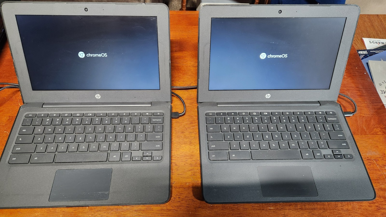 Lot of 2 HP Chromebook 11 G6 EE- MDM- For Parts