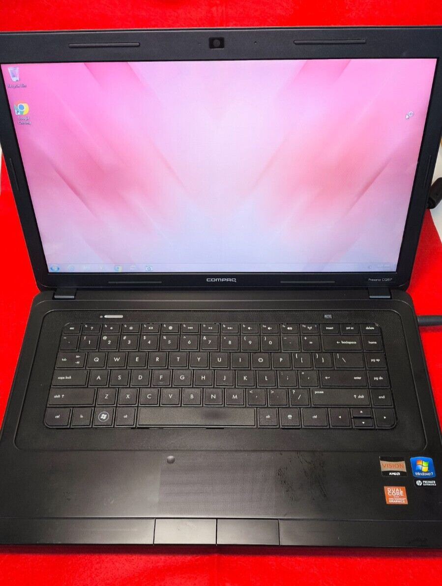Compaq Presario CQ57 HP AMD E-300 15″ Works Great Clean Vintage Collectible