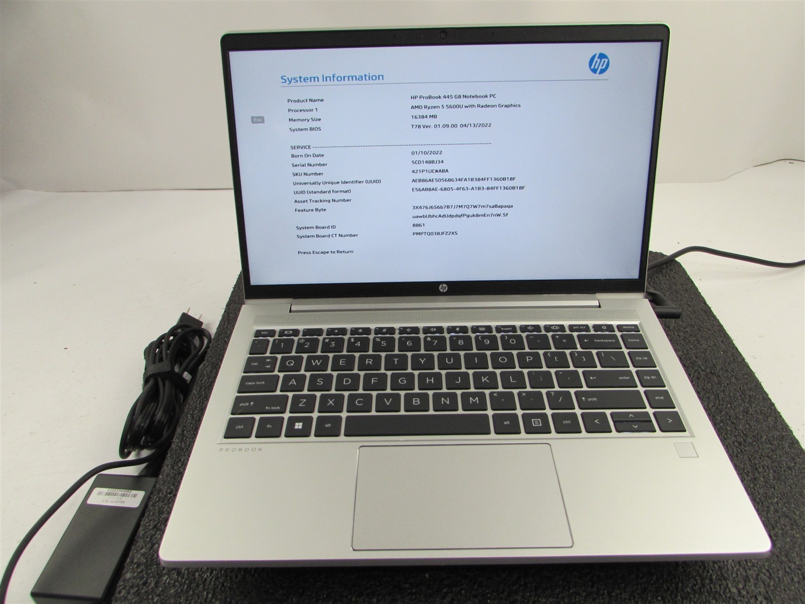 HP PROBOOK 445 (G8) FHD AMD RYZEN 5 5600U 512GB SSD 16GB RAM AMD GPU WIN 11 PRO
