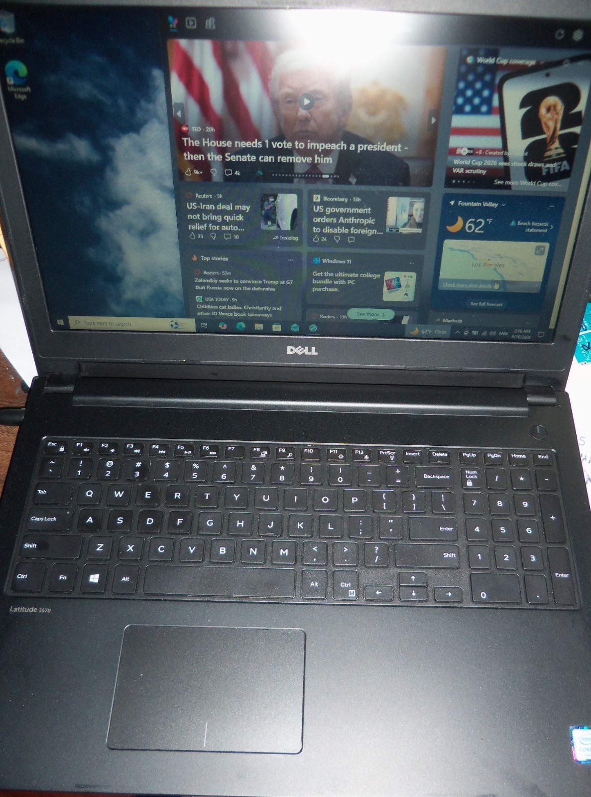 Dell Latitude 3570 15.6″, i7-6500U 2.50GHz, 16GB RAM, 256GB SSD, Windows 10 Pro