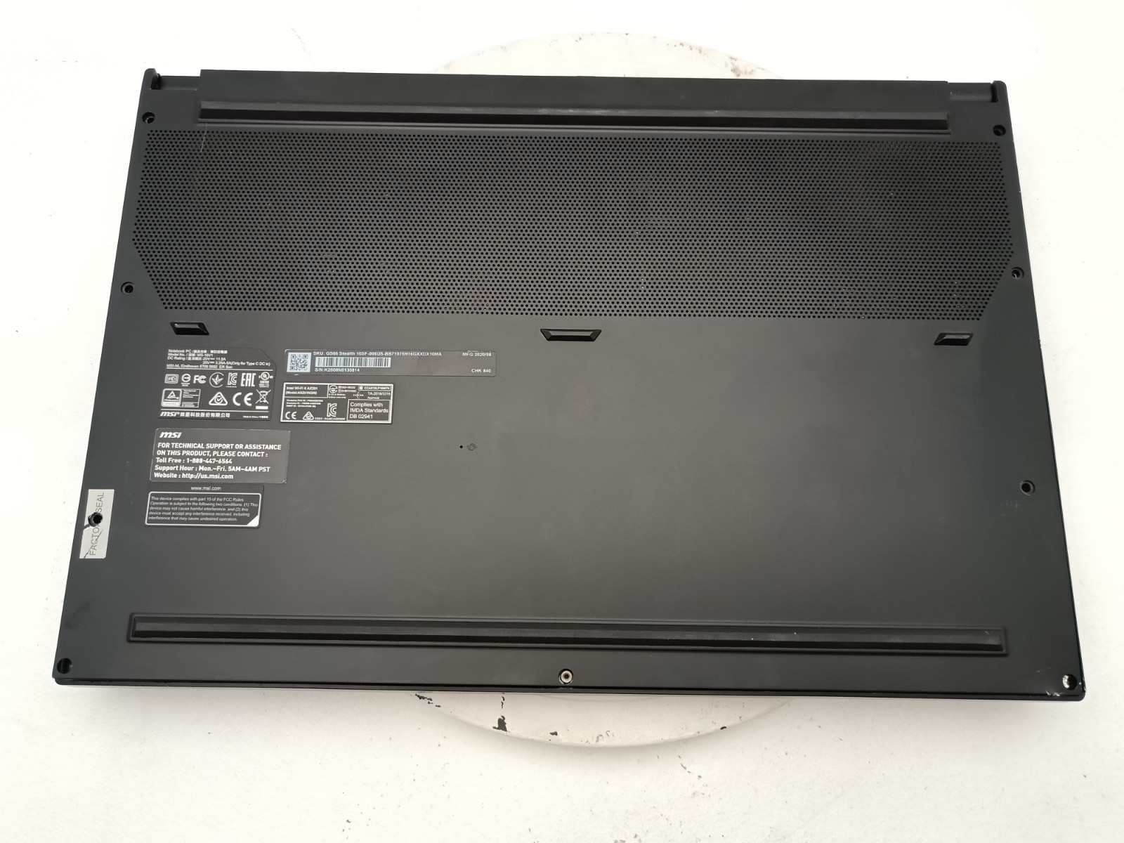 Broken MSI Stealth GS66 i7-10750H 8GB RAM No SSD RTX 2070 Bad GPU #91