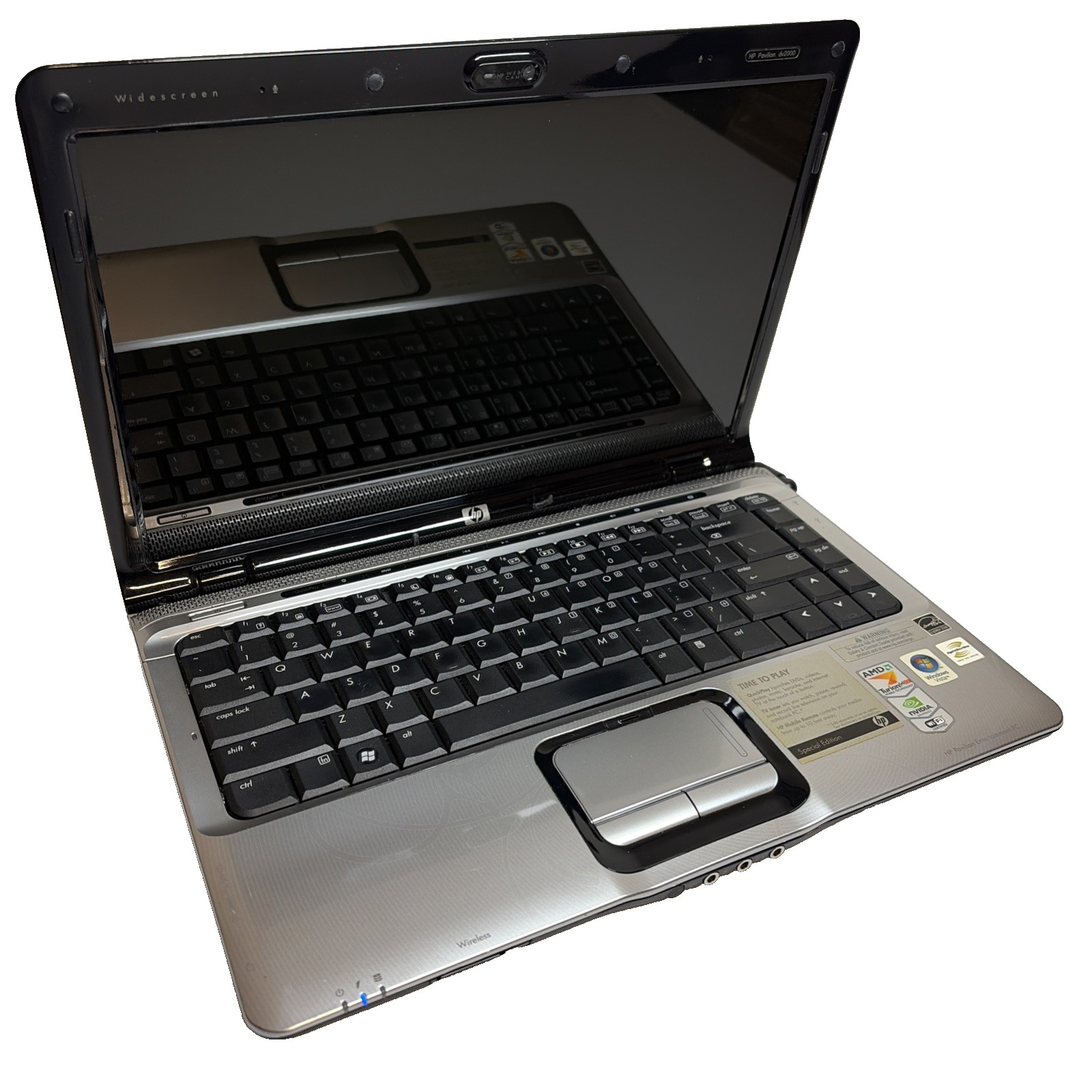 HP Pavilion DV2500 14.1-inch AMD Turion Nvidia Laptop Windows DVD Vista No HDD
