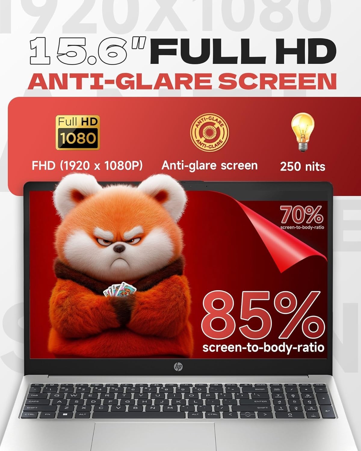 HP 250 G10 15.6″ FHD Business Laptop, 8-Core Intel 7, UP TO 64GB RAM 2TB SSD