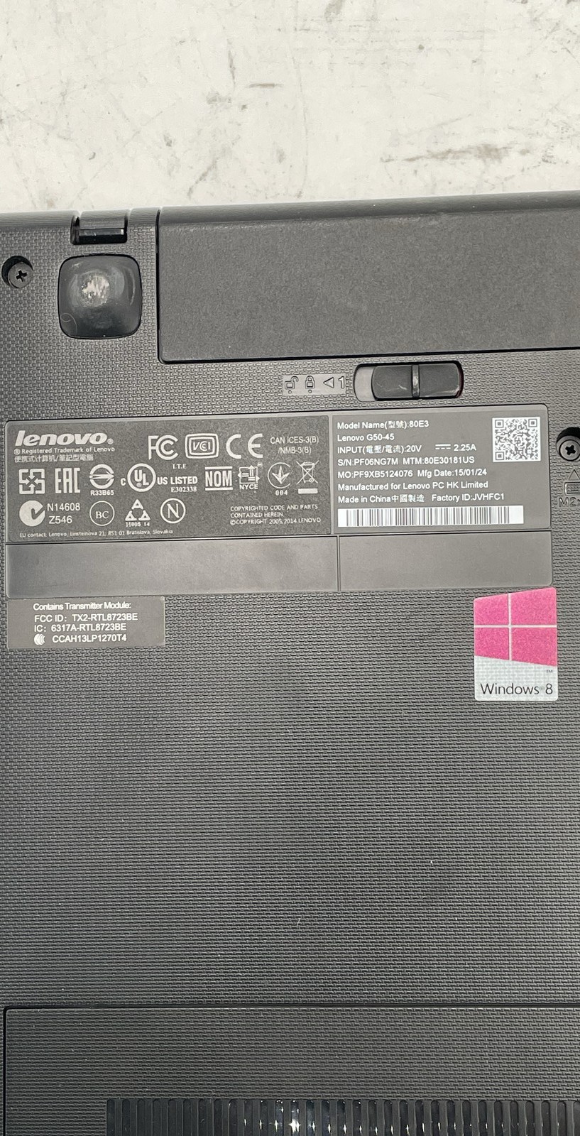 Lenovo G50-45 Laptop 80E30181US AMD A8 15.6″ HD 80E3