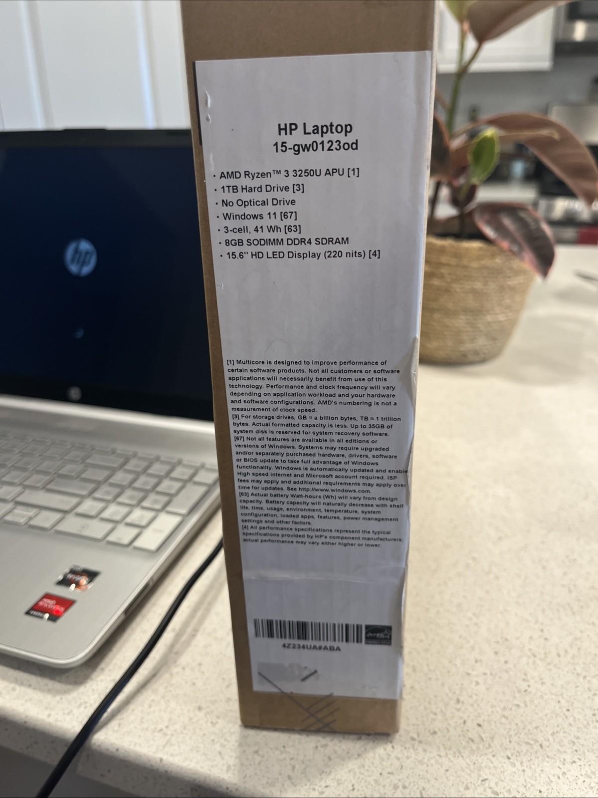 HP 15-GW0123OD LAPTOP ADM R3-325OU@2.6GHZ,8GB,1TB