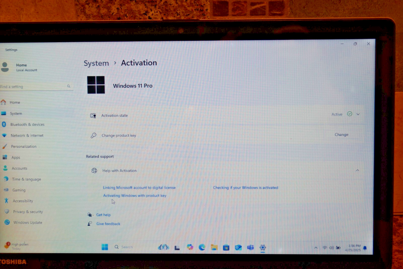 Latest 24H2 WIN 11PRO,Touchscreen Toshiba L55DT-B5144@2.00GHz.8GB RAM,250GB SSD