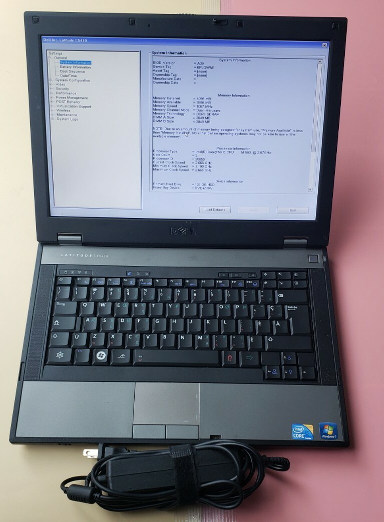 Dell Latitude E5410 Core i5 M560 14″ 2.67GHz 4GB RAM 128GB SSD 1440 x 900