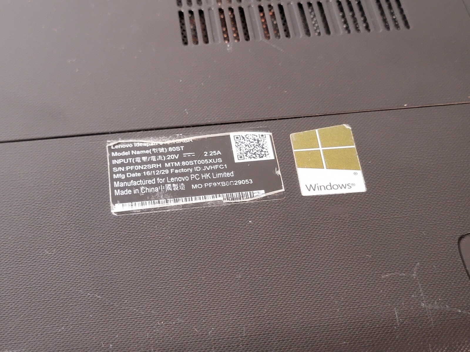 Lenovo IdeaPad 310-15ABR 15.6″ HD | No HDD | READ