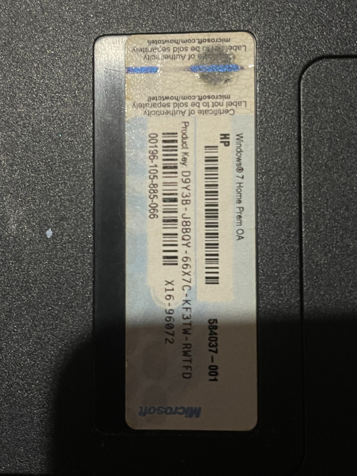 lap top HP G62 15,6”