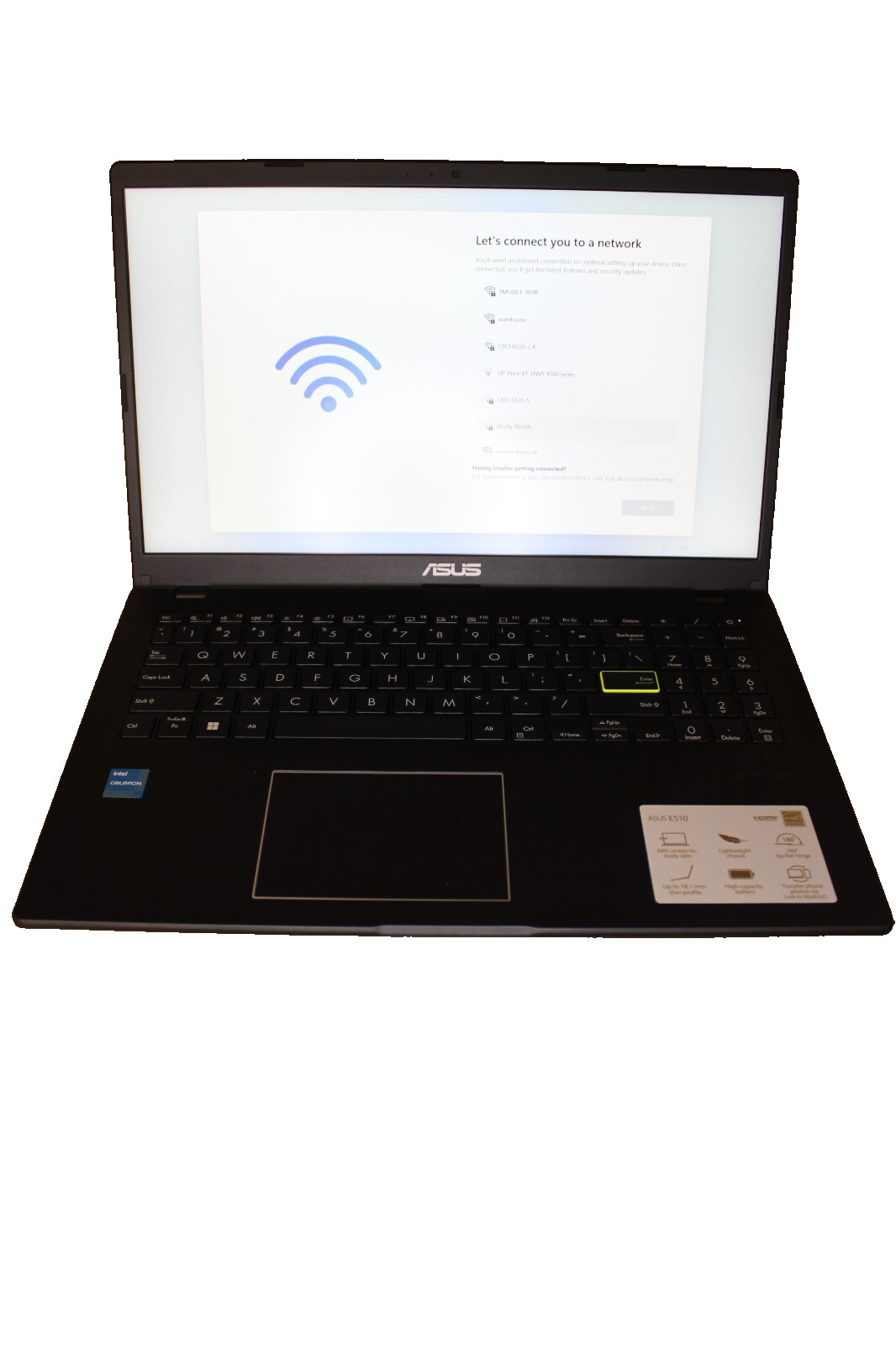 Asus Vivobook Go L510KA-ES04 15.6 Intel Celeron N4500 4GB 128GB SSD W10H