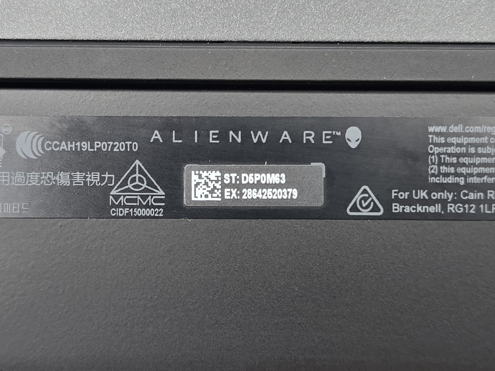 Dell Alienware m15 R3 15″ FHD I7-10750H 16GB RTX 2070 144Hz Motherboard *READ*