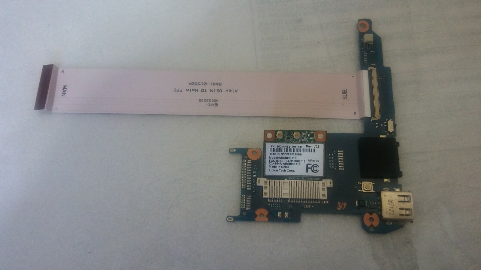 Samsung Chromebook XE500C21 USB WI-FI CARD WITH FLAT