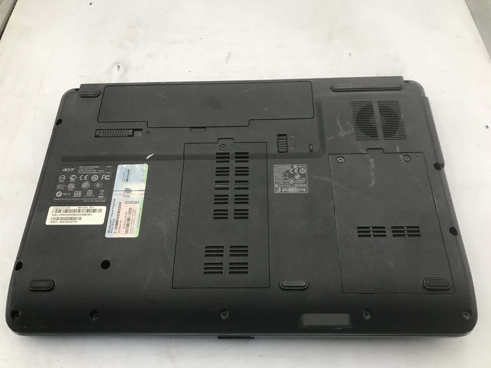 ACER ASPIRE 5532 5535 – FOR PARTS/NO BOOT – AMD ATHLON 64 – 3GB RAM – READ – BB!