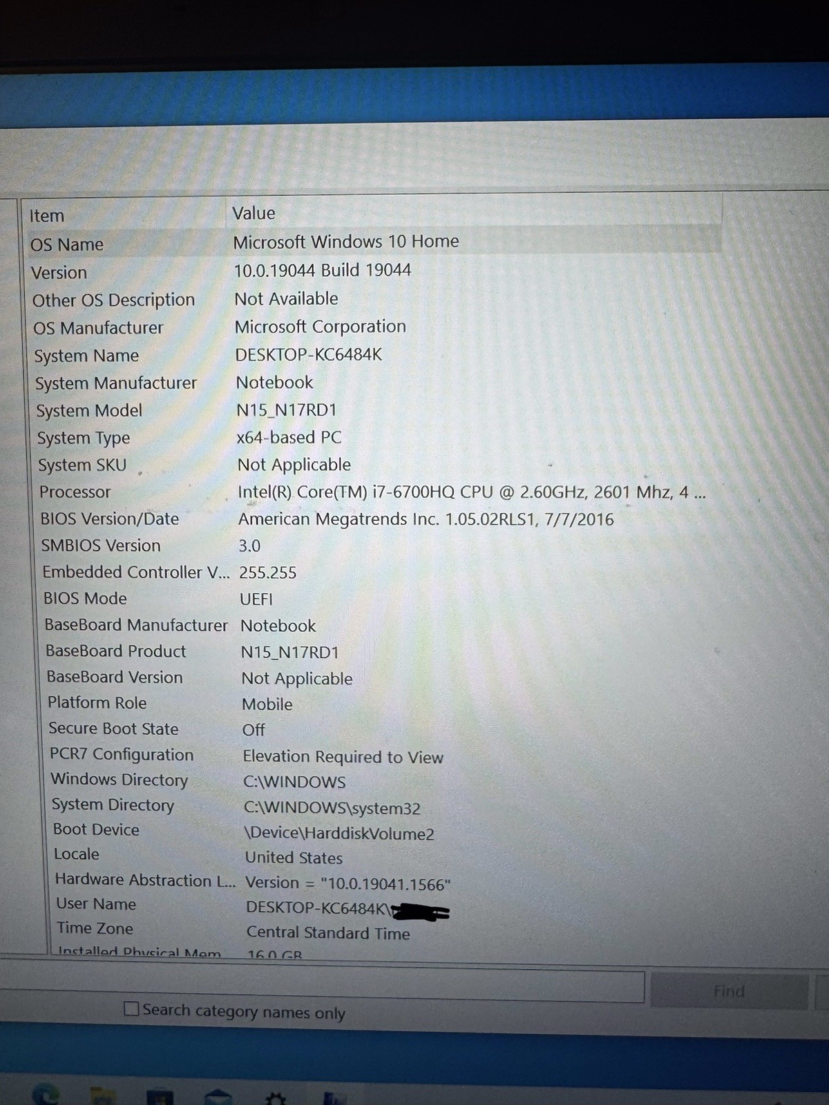 Sager Clevo N155RD1 Intel Core i7 – 6700HQ CPU with 1TB 7200RPM Windows 10 Pro