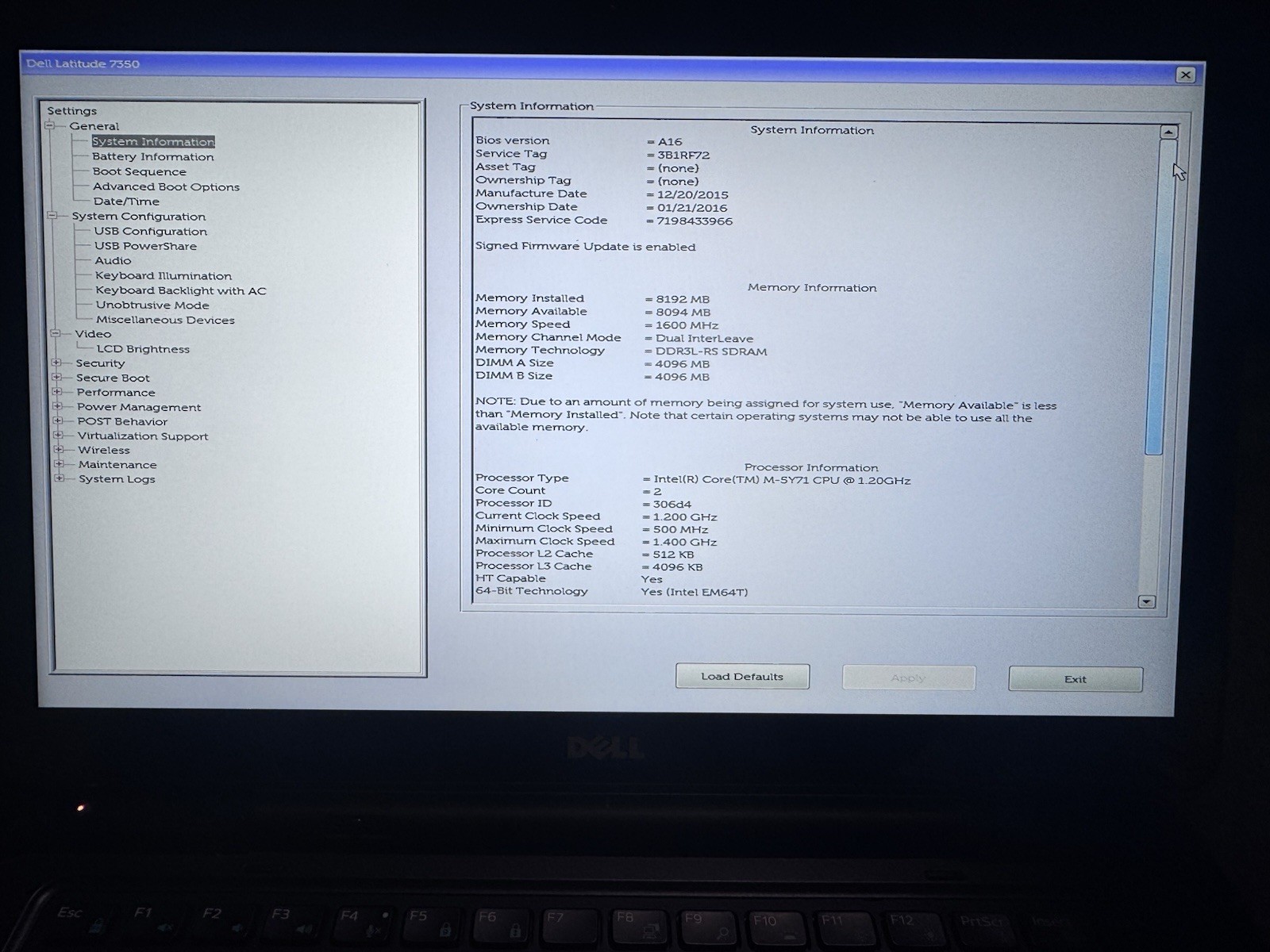 Dell Latitude 7350 TOUCH Core m-5Y71 1.20GHz 8GB RAM 128GB SSD NOOS bad battery