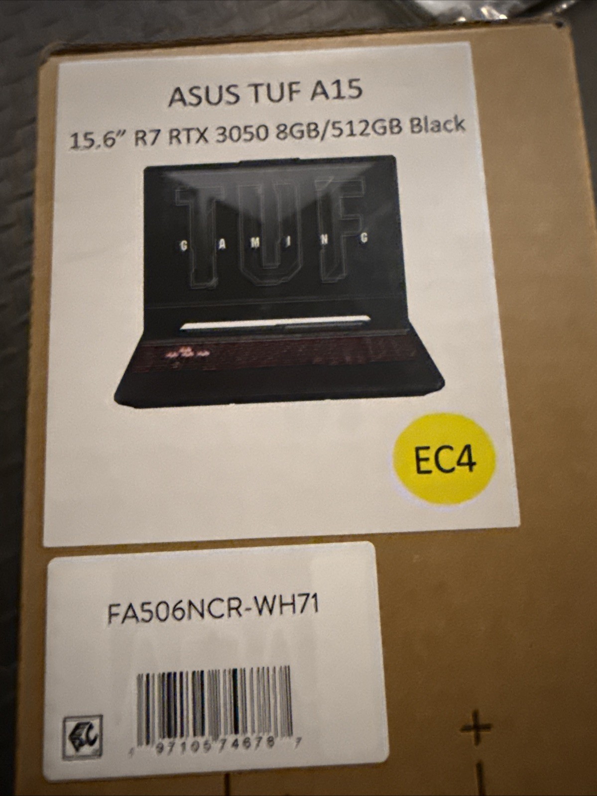 ASUS TUFA15 15.6″ FHD AMD R7 7435HS 8GB RAM 512GB SSD RTX3050 W11 (NEW OPEN SEAL