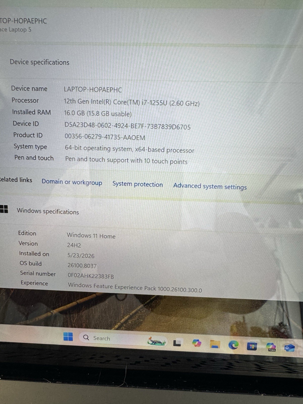 Microsoft Surface Laptop 4 15″ i7-1255U 16GB 512GB SSD Win11