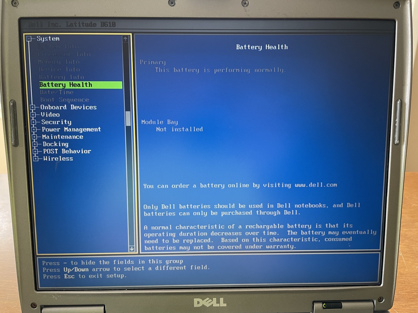 Dell Latitude D610 Retro Windows XP Laptop w/ batt, chrg. (N3B1)