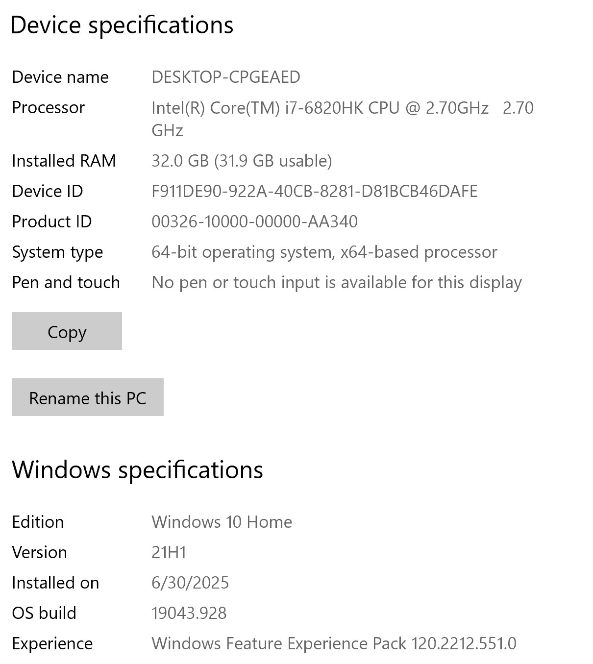 Alienware 17 R4 i7-6820HK 2.7GHz 32GB RAM 512GB SSD GTX 1070