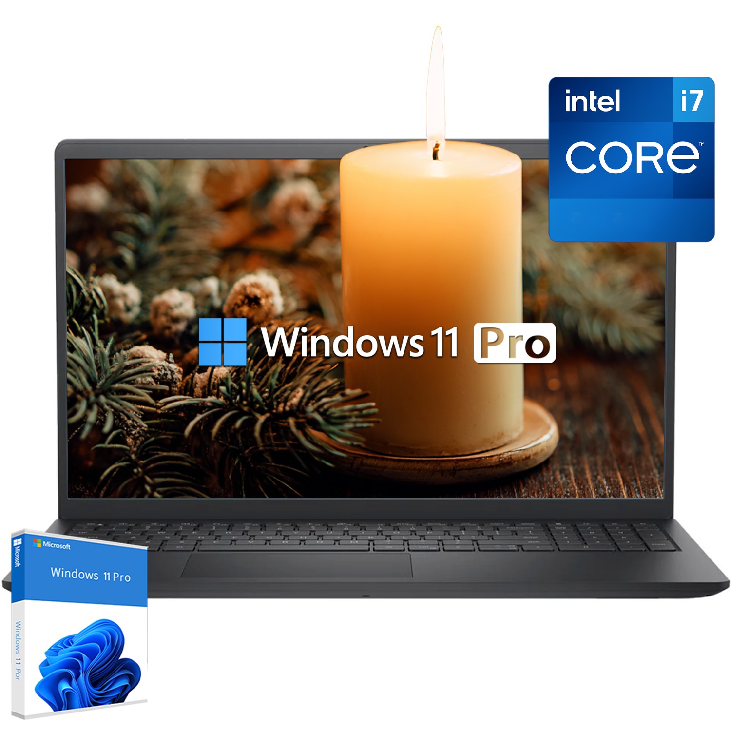 Dell 15.6″ FHD Laptop, Intel Core i7 10cores Touch Backlit, 32GB-1TB SSD W11P