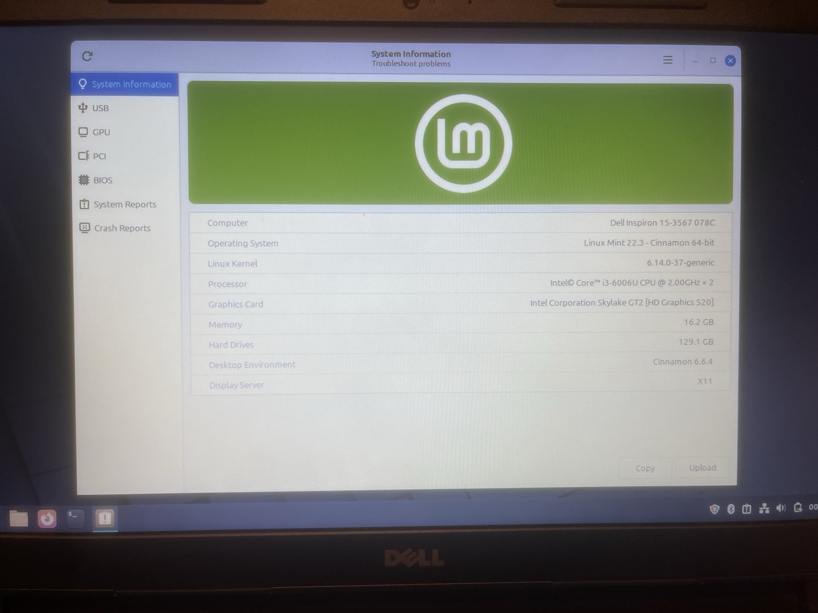Dell Inspiron 15 3567 Intel Core I3-6006U *BareBones* *READ DESCRIPTION*