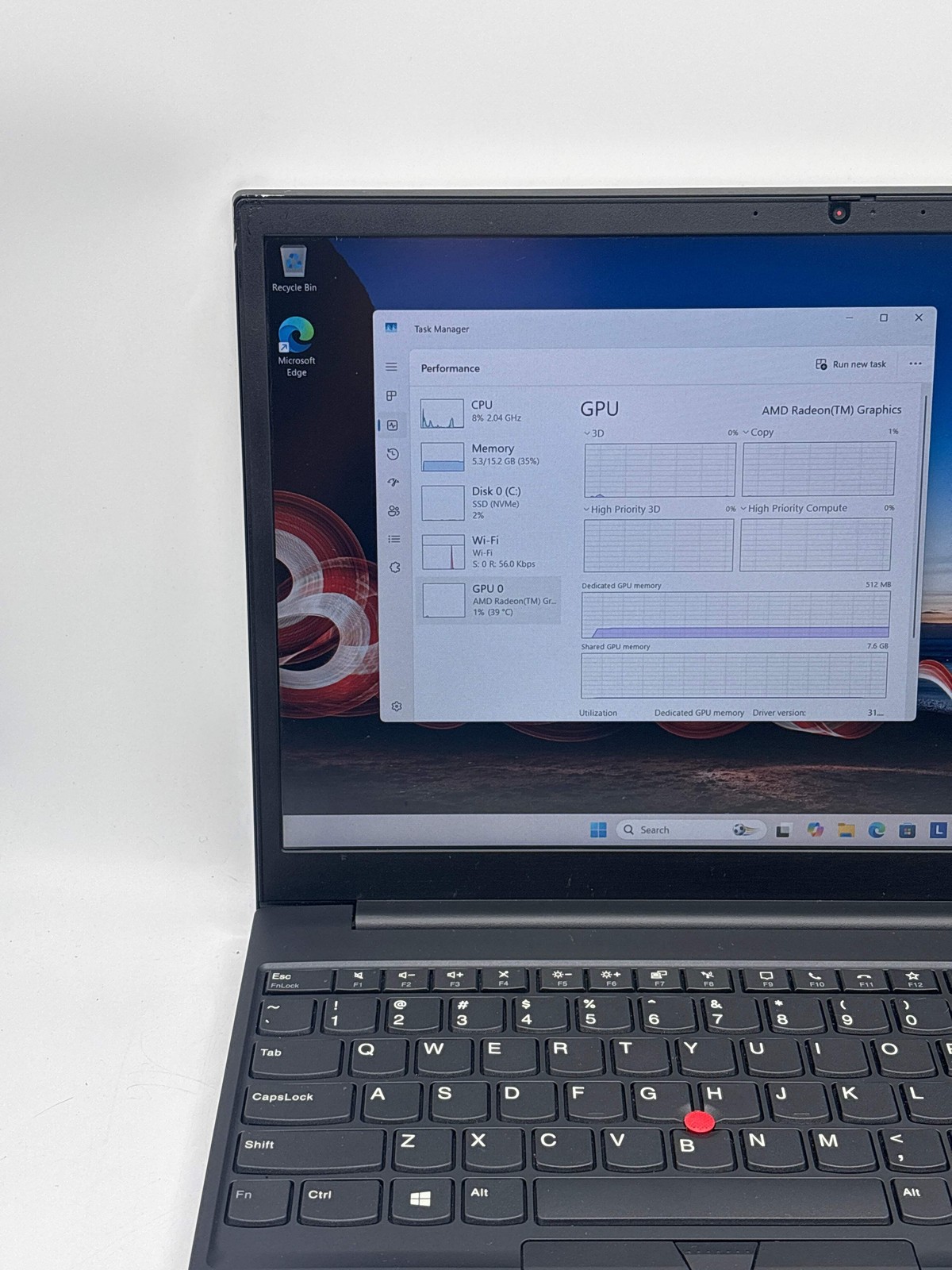 Lenovo ThinkPad E15 Gen 2 15″ AMD Ryzen 7 4700U 16GB RAM 512GB SSD – Used