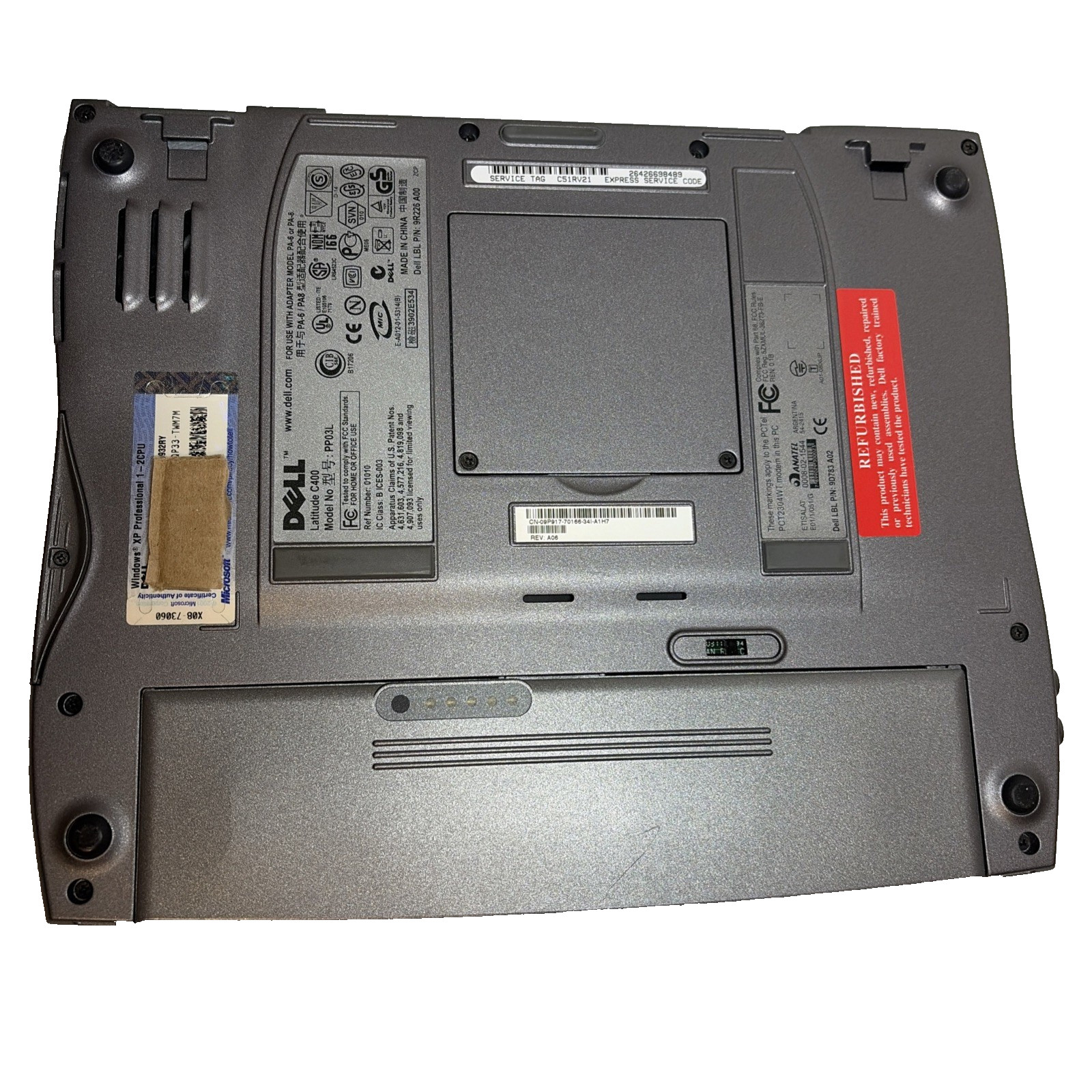 Dell Latitude C400 PP03L 12.1-inch Grey Laptop No HDD