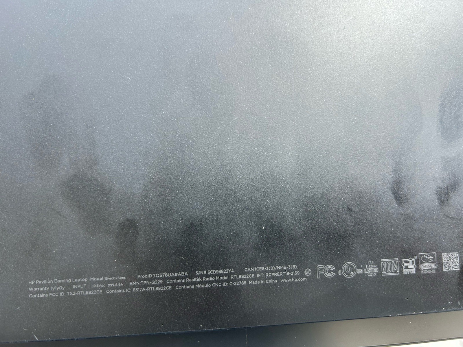 HP Pavilion Gaming Laptop 15-ec0xxx AMD Ryzen 5 8GB 256GB SSD GTX 1050