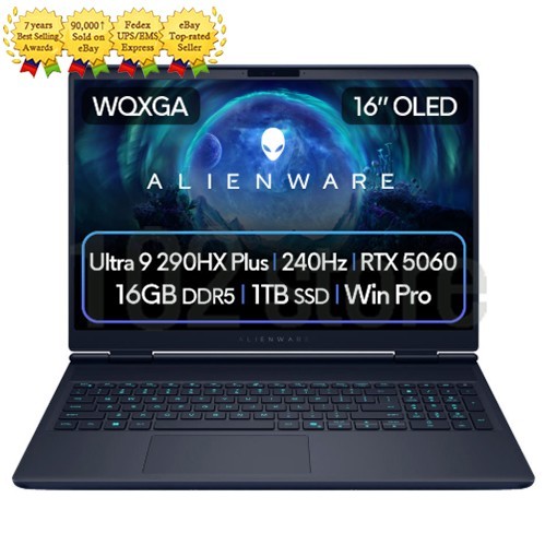 Dell Alienware 16X Aurora DAC16251L-WP02 U9 290HX Plus RTX5060 16GB 1TB Laptop