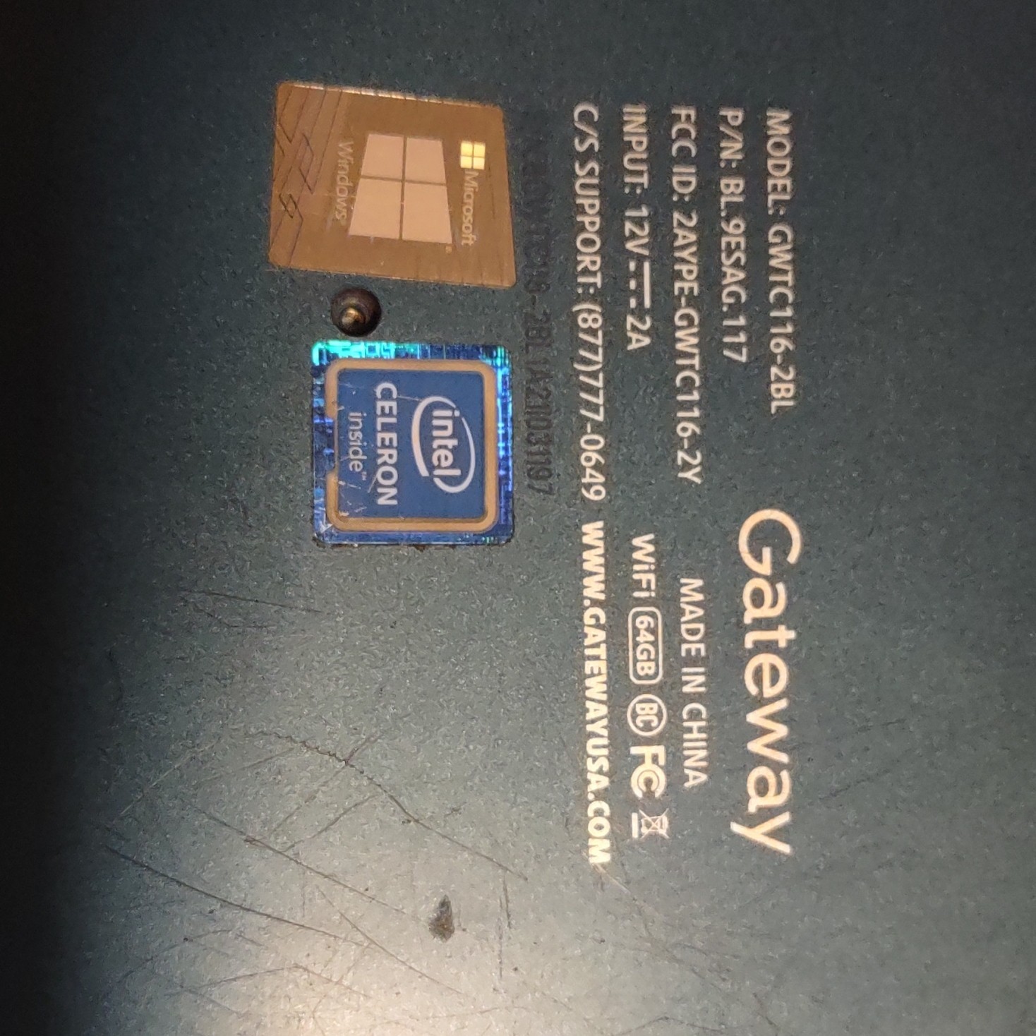 Gateway GWTC116-2BL 11.6″ Intel Celeron Windows Notebook/Laptop Blue