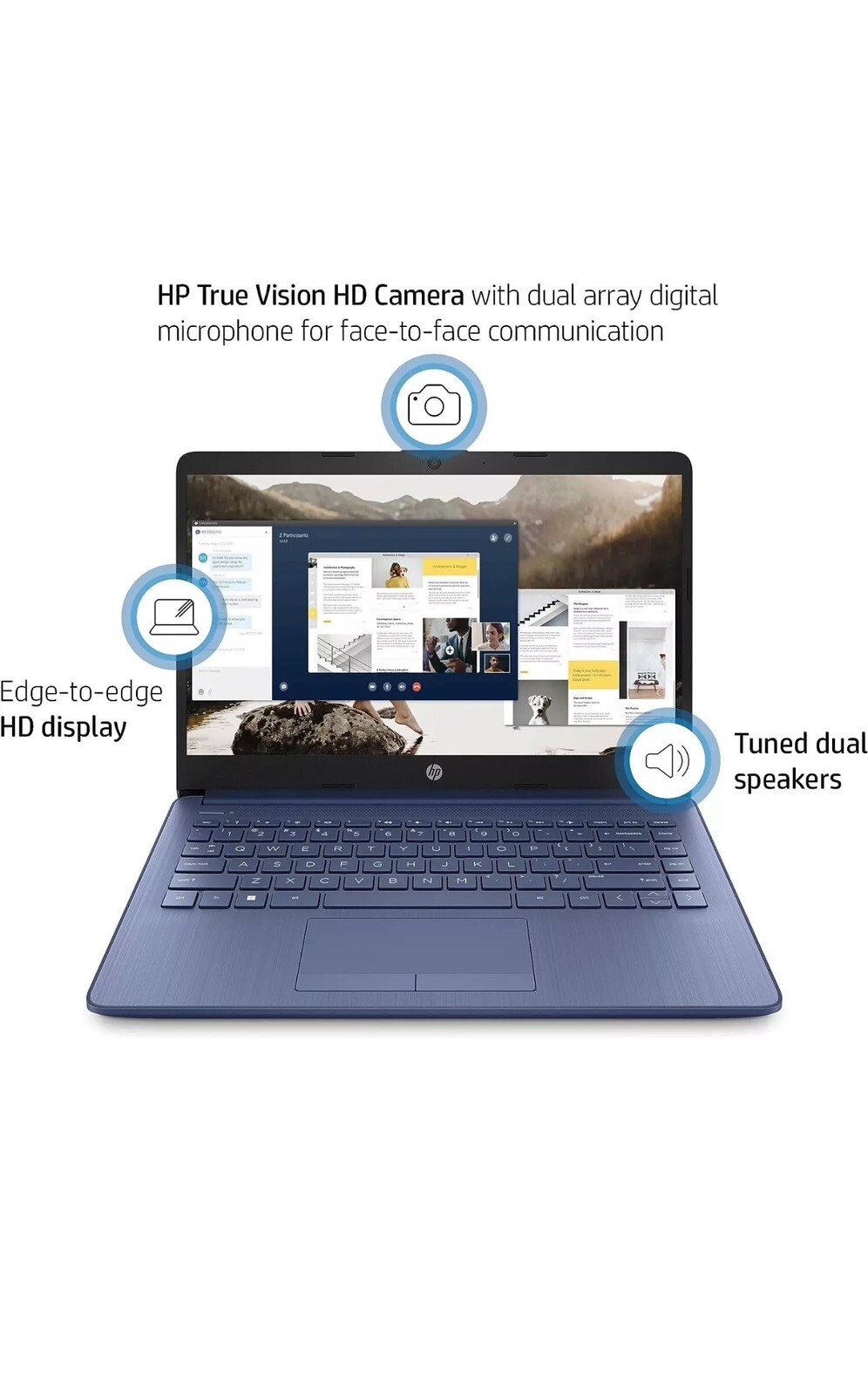 New Blue HP Laptop With Intel Processor N4120 Back 2 School Students