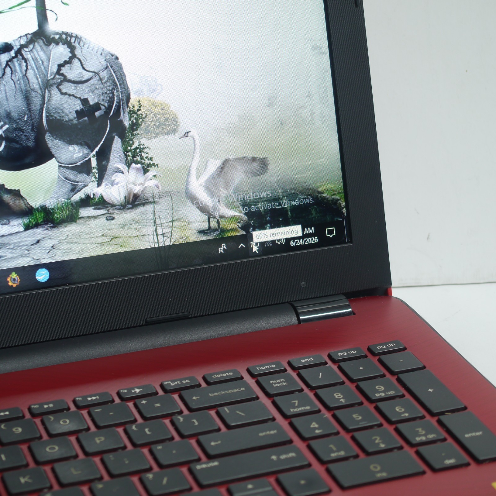 HP 15-bs134wm Pavilion 15.6 HD Pentium Gold 8GB 120 SSD Scarlet Red Laptop