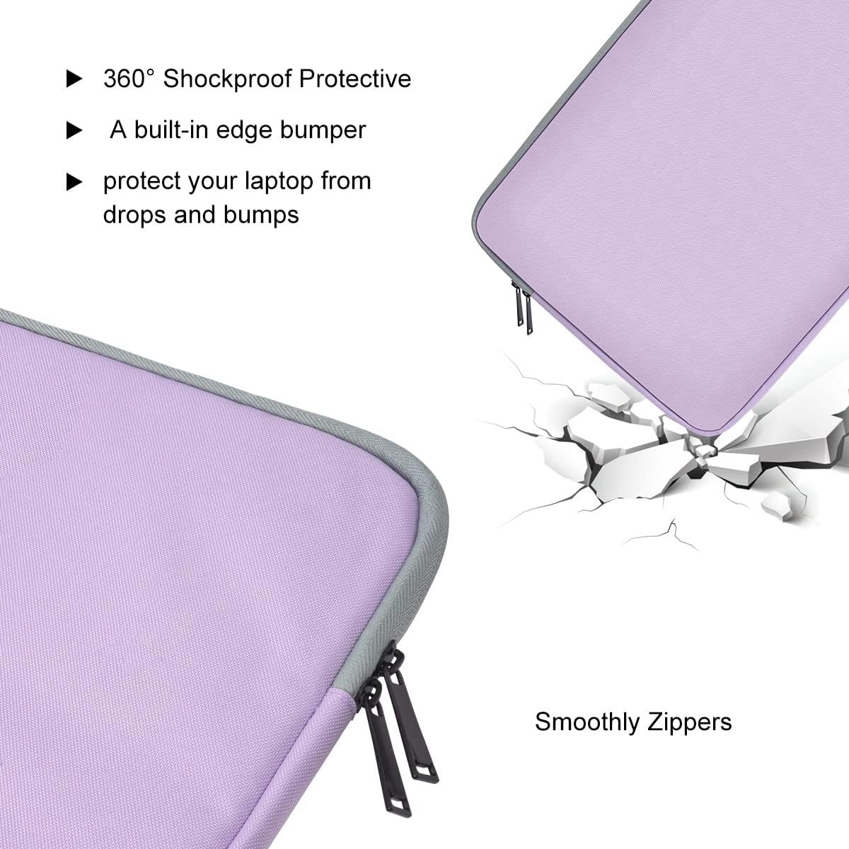 Sleeve for 17 inch Laptop Waterproof Case Purple Bag for HP Lenovo Dell ASUS Ace