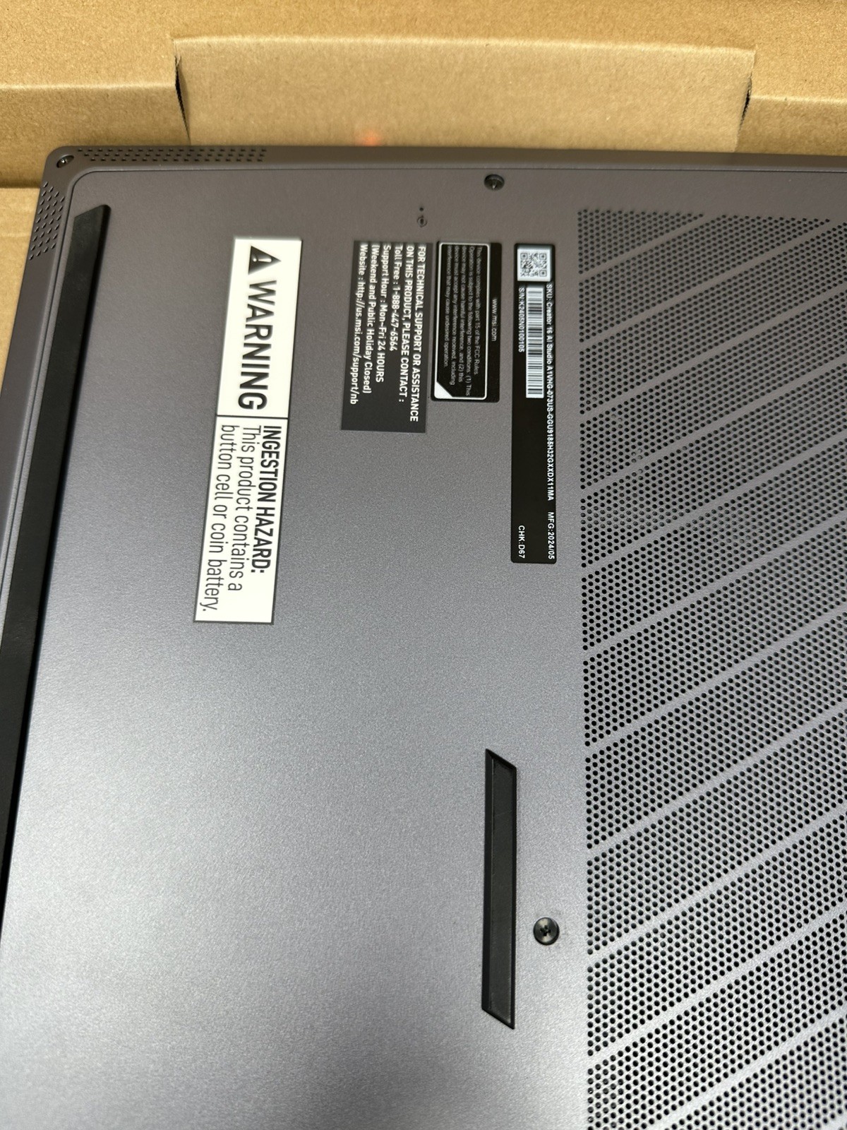 MSI Creator 16 AI Studio A1VHG 16.0″UHD+ Core Ultra 9 185H 32GB 1TB RTX 4080