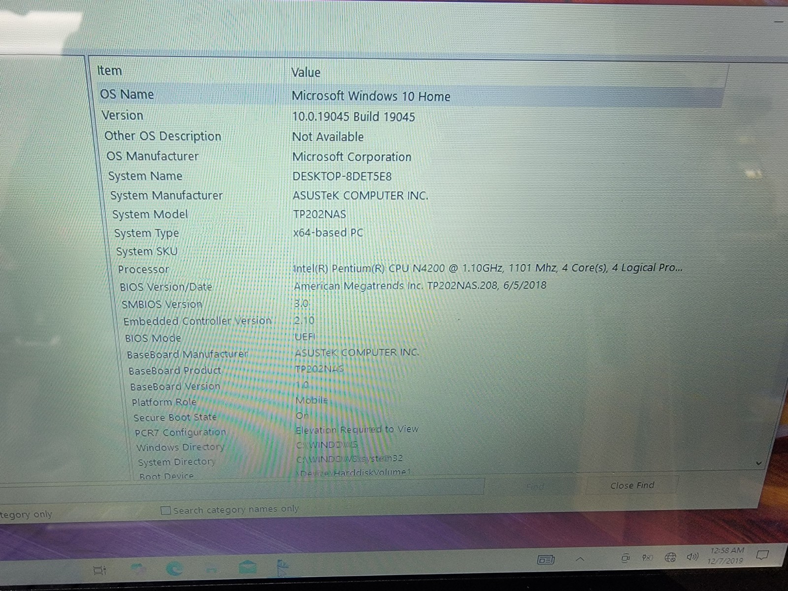 ASUS TP202N Laptop – PENTIUM N4200 – 4GB – 120GB EMMC – WIN 10 – Touchscreen
