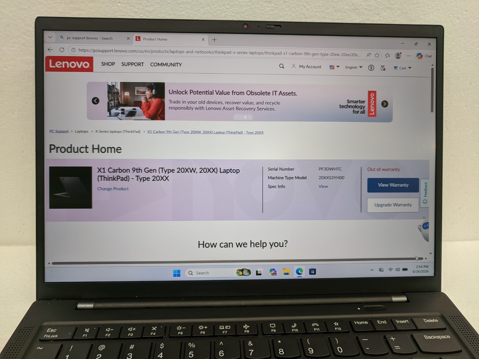 LENOVO THINKPAD X1 CARBON 9TH GEN | TOUCH | i5-1145G7 | 512GB SSD | 16GB | W11